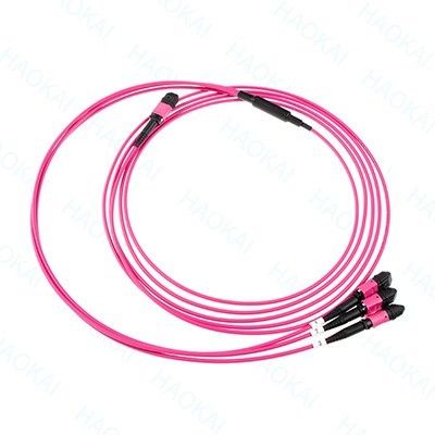 LC оптоволоконный патч-шнур 12-ядерный MPO Fan Out Om4 Fiber Patch Cables