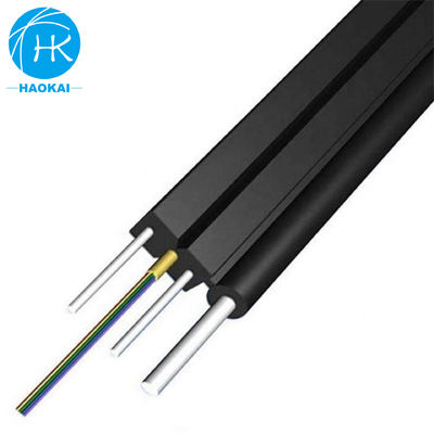 2-ядерный 6-ядерный FTTH Drop Cable Плоский волоконно-оптический кабель с центральной арамидной трубкой