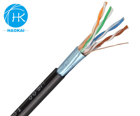 UTP CAT5E Внешний кабель LAN твердая изоляция HDPE с мессенджером