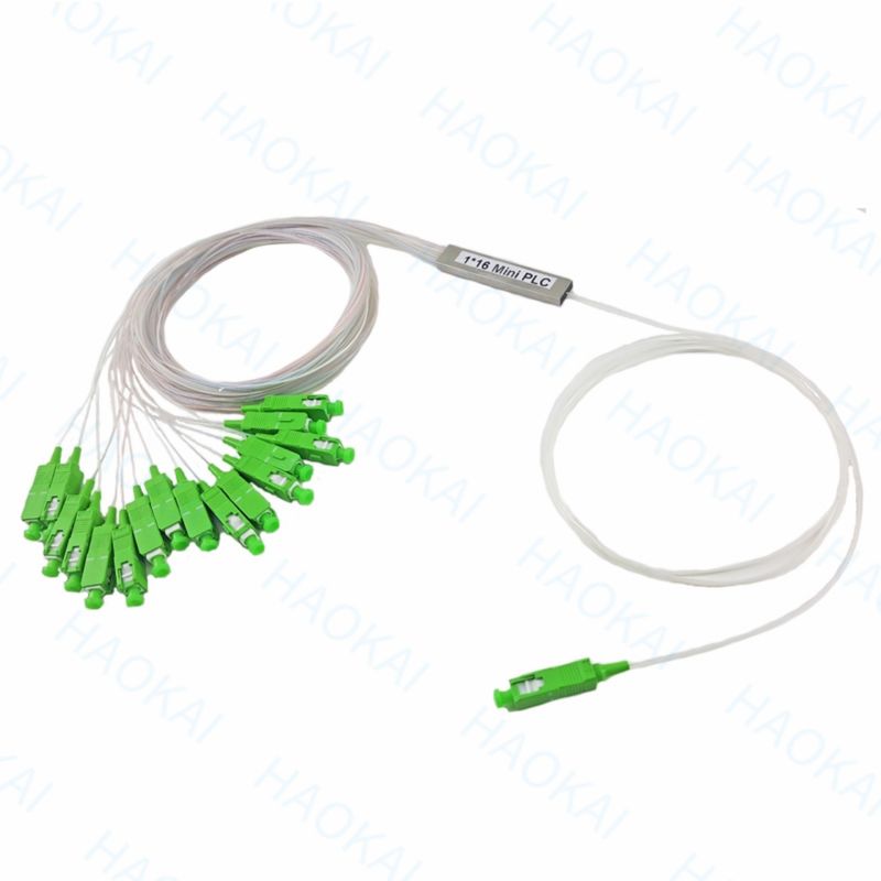 1x16 SC APC Fiber PLC Splitter Mini Steel Tube Cable без подключения