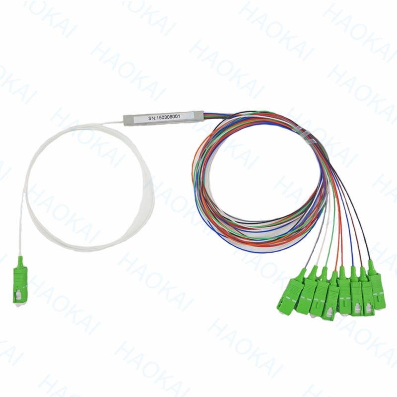FTTH 1x4 1x8 Fiber PLC Splitter Mini Steel Tube с соединителем SC APC