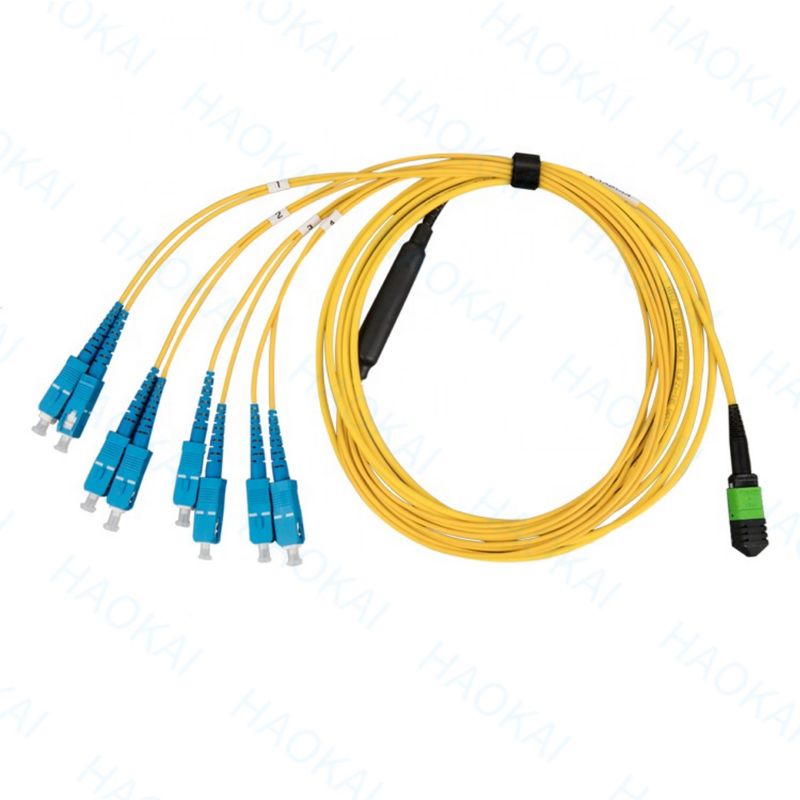 Однорежимный прорыв Sc Fiber Optic Patch Cord 12 ядров Дуплекс OS2