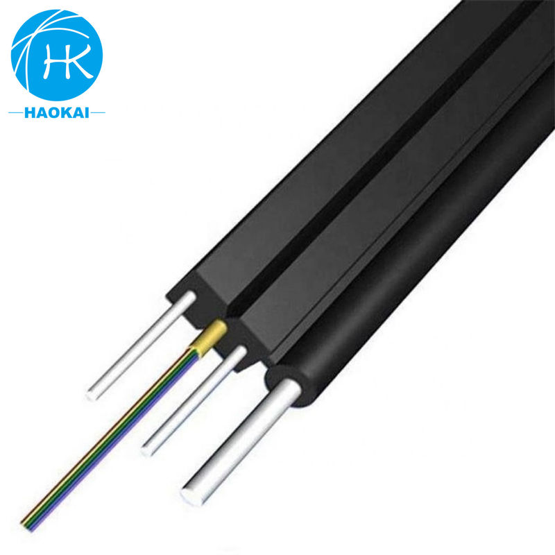 2-ядерный 6-ядерный FTTH Drop Cable Плоский волоконно-оптический кабель с центральной арамидной трубкой